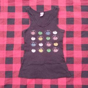 Juniors ribbed apple tank